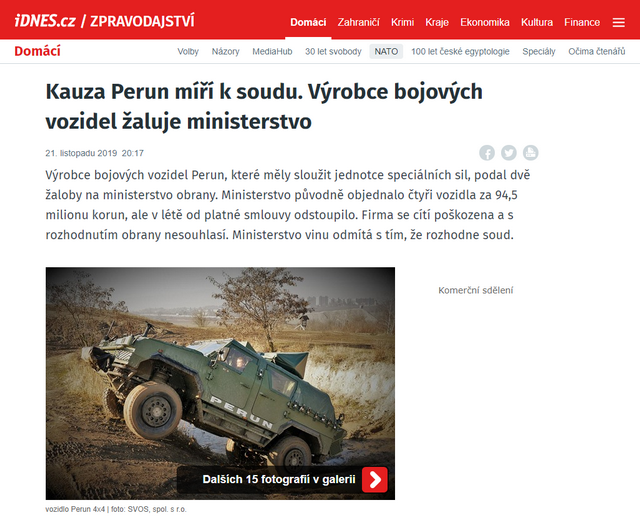 Reportáž ČT 1 Perun